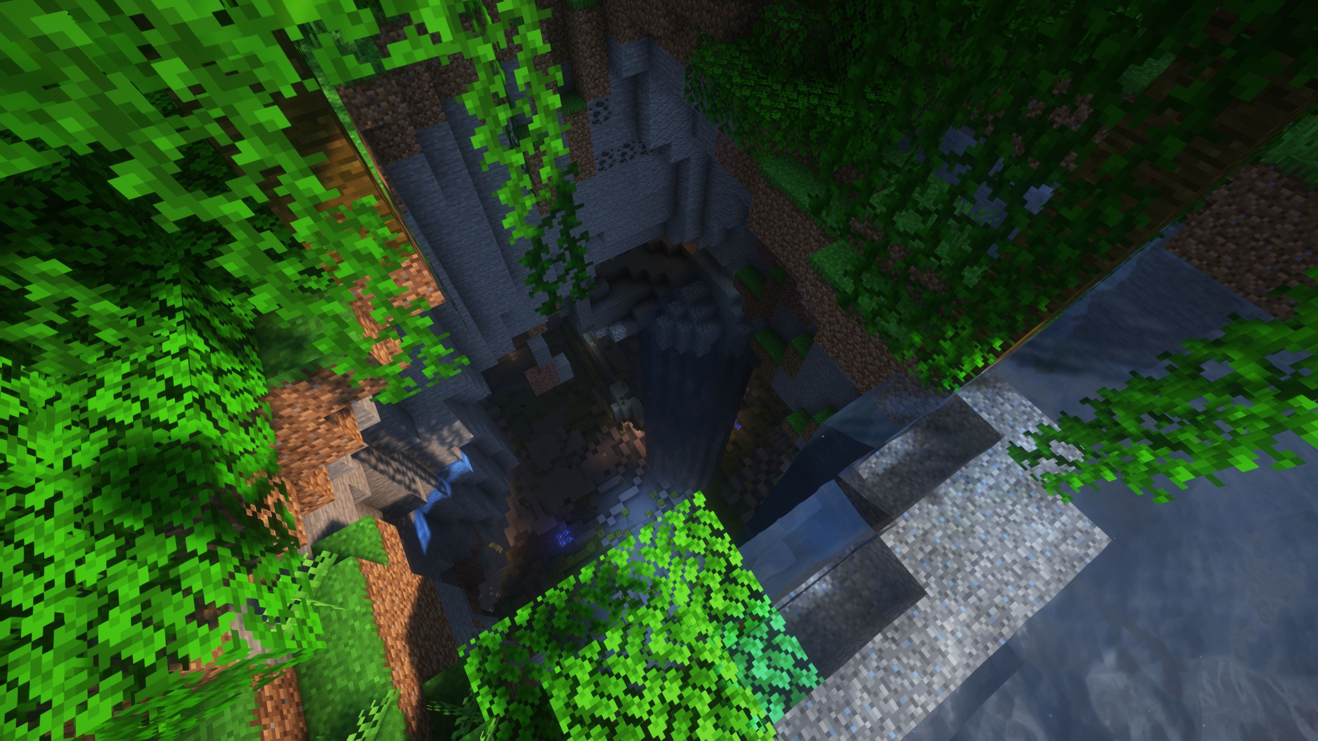 Large, Exposed Lush Cave Near Spawn
