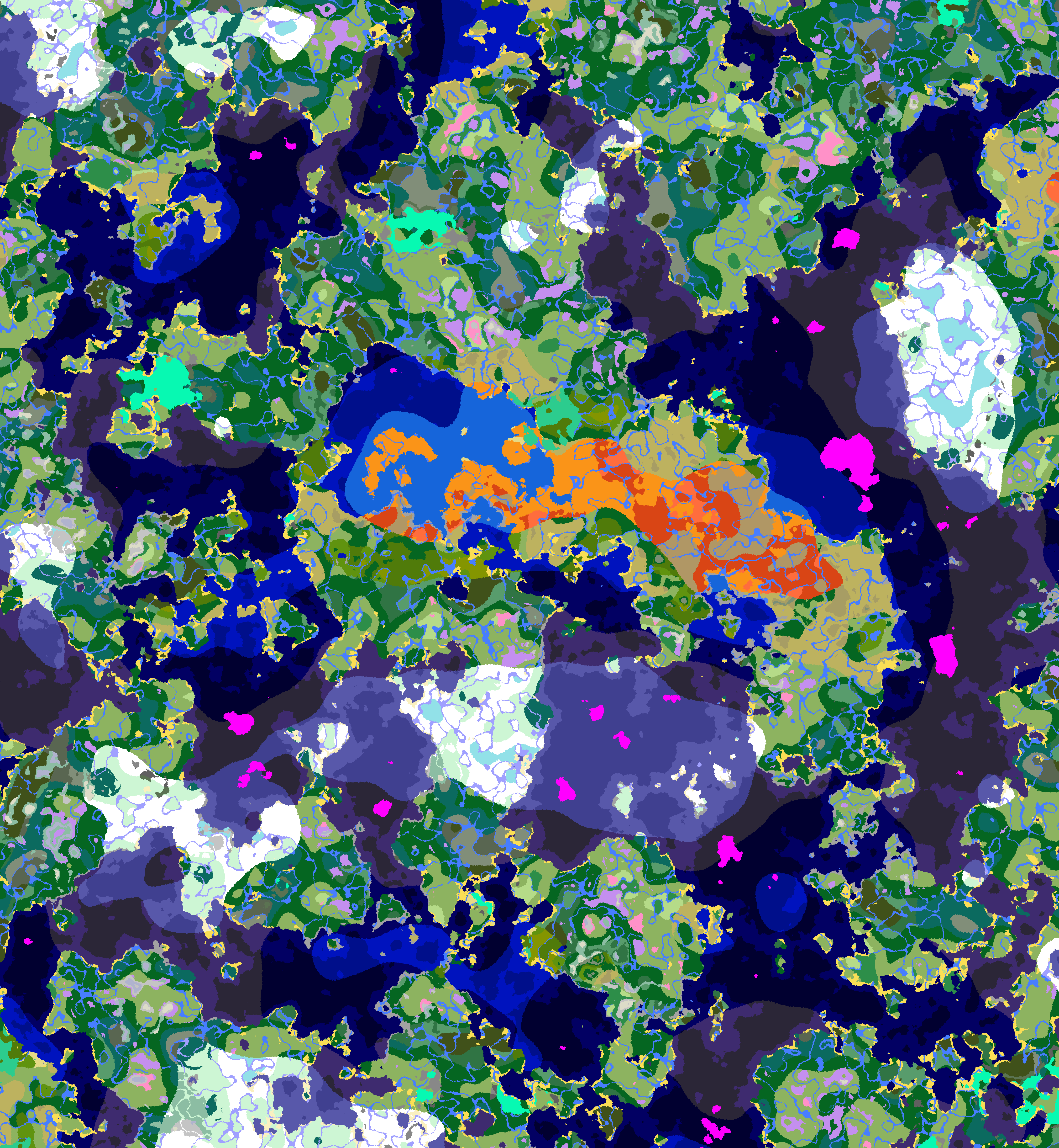 18k block continent with all biomes for Bedrock and Java, and all structures (Java only)