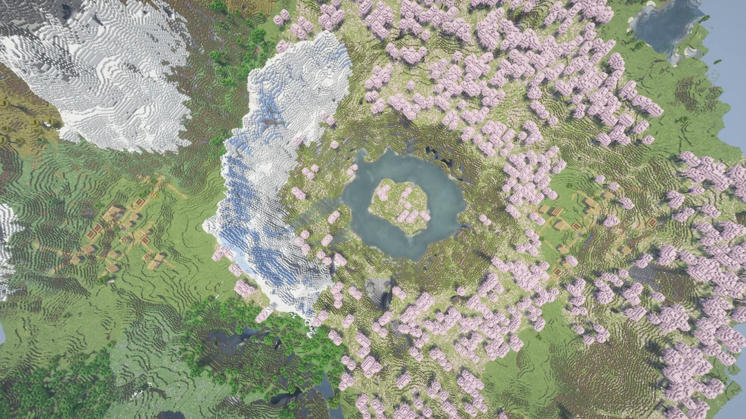 Cherry Island Nestled Between Two Villages