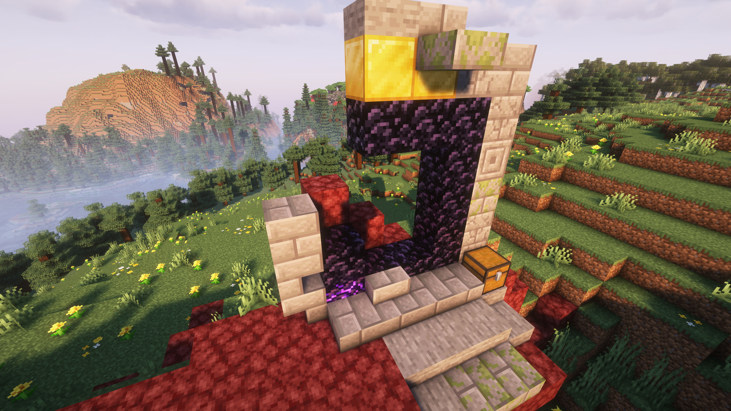 Completable Nether Portal Next to Spawn