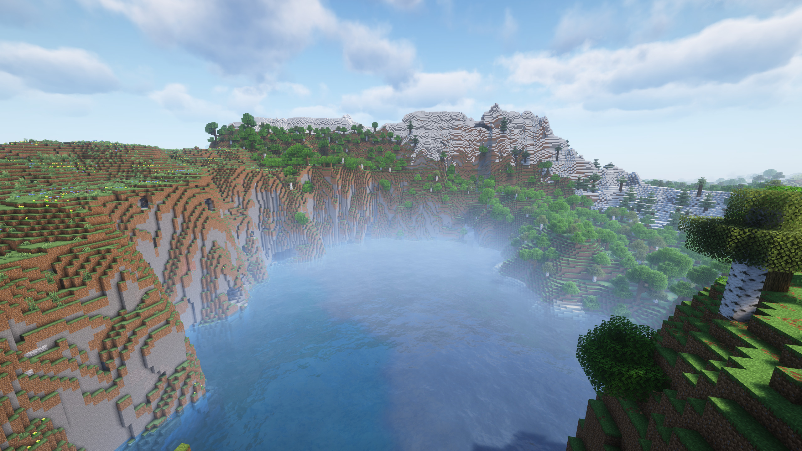 Very Deep Lake with Mountain