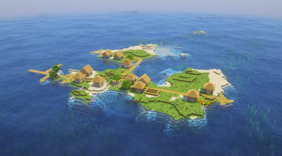 Isolated Village on an Ocean