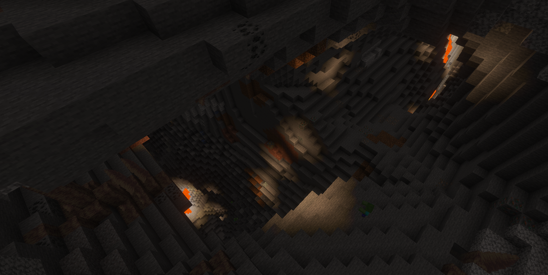 Giant Exposed Cave with Diamonds