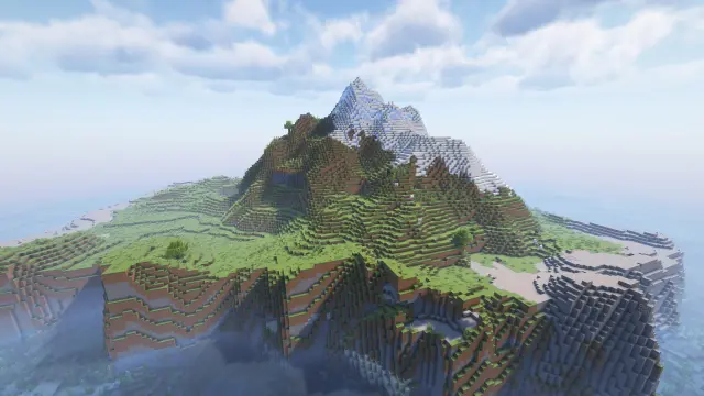 Small Island with Tall Mountain