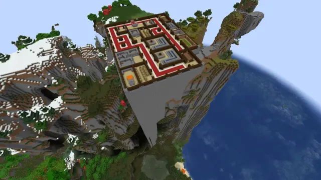 Block Height Spawn with Cutoff Woodland Mansion