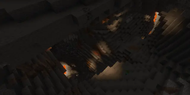 Giant Exposed Cave with Diamonds